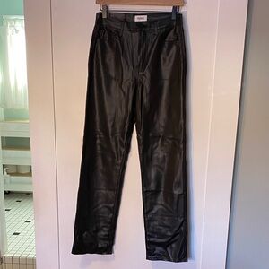 pistola Black Faux Leather High-Rise Pants